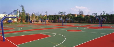 江山职业教育中心篮球场