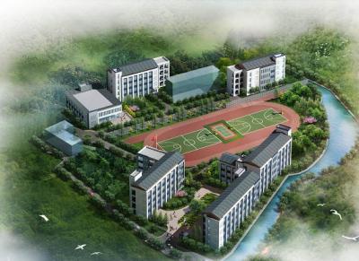 云南省普洱卫生学校-办公楼鸟瞰图